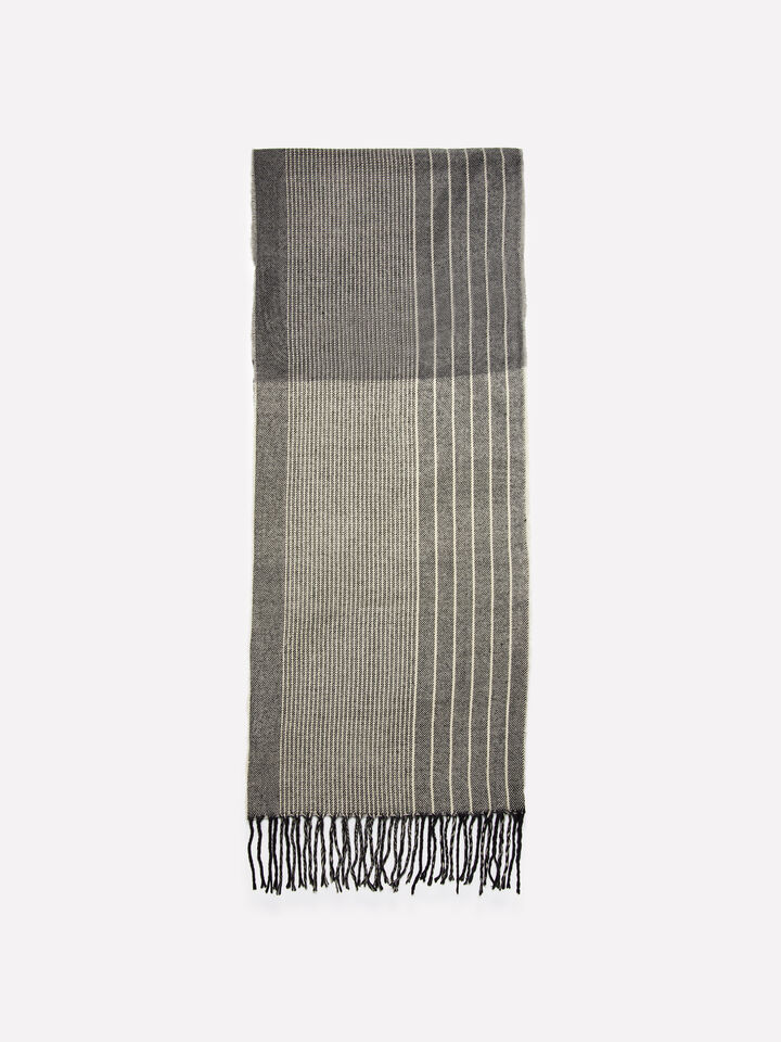 Color block scarf - null - Gray | Sisley image number 1